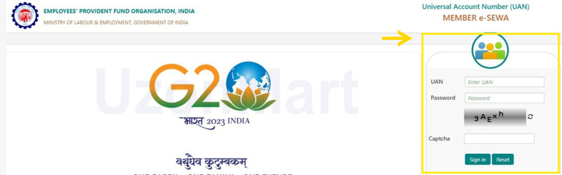 Iske baad “login page” khulega.